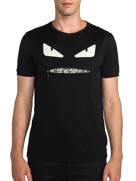 fendi monster t shirt zipper|FENDI T.